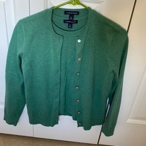 Lands’ End Cardigan and Short Sleeve Shell Twinset